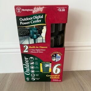 Outdoor Digital Power Center W/ 2 Built in Timers